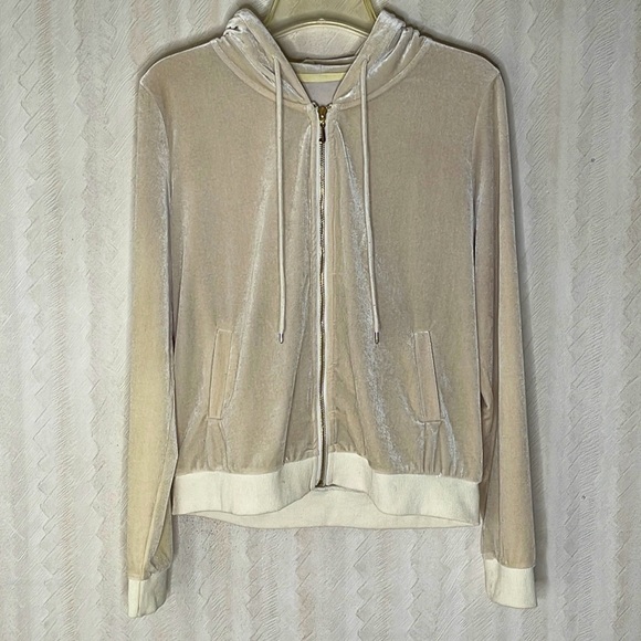 ❤️ FASHION studio velvet Hooded Zip up Size L - Picture 2 of 4